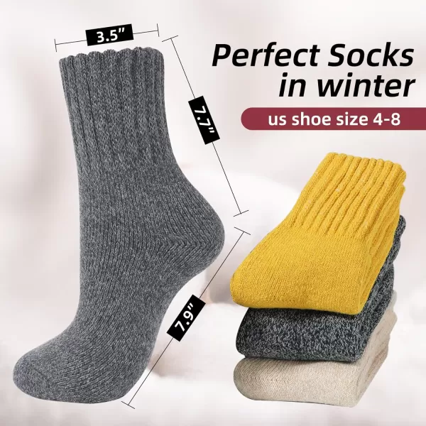 Zando Cozy Socks Warm Socks Wool Socks for Women Cute Socks for Women Boot Crew Socks Long Thick Socks Women's Socks