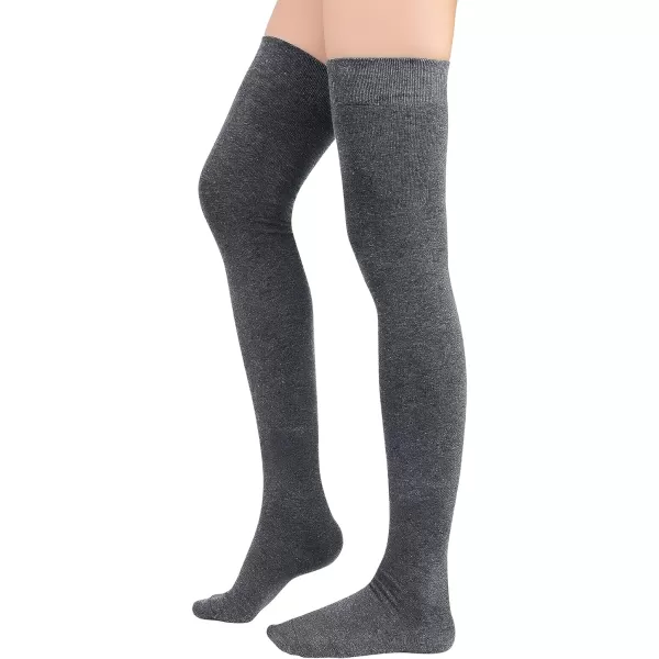 Zando Womens Long Thigh High Socks Cotton Over the Knee High Socks Thin Thigh High Stockings Pack for Daily Wear
