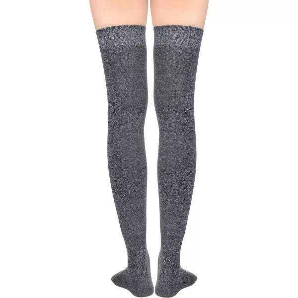 Zando Womens Long Thigh High Socks Cotton Over the Knee High Socks Thin Thigh High Stockings Pack for Daily Wear