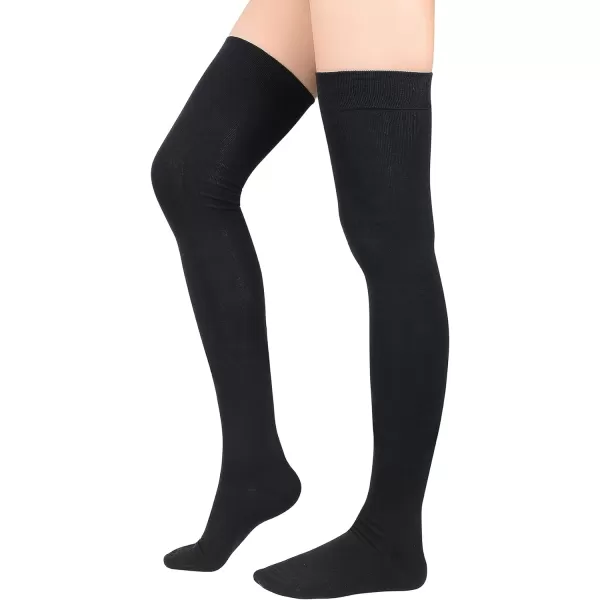 Zando Womens Long Thigh High Socks Cotton Over the Knee High Socks Thin Thigh High Stockings Pack for Daily Wear