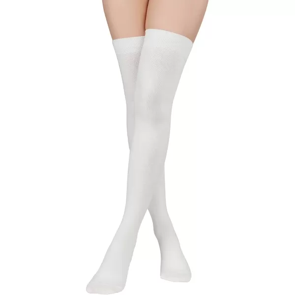 Zando Womens Long Thigh High Socks Cotton Over the Knee High Socks Thin Thigh High Stockings Pack for Daily Wear