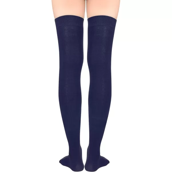 Zando Womens Long Thigh High Socks Cotton Over the Knee High Socks Thin Thigh High Stockings Pack for Daily Wear