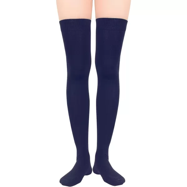 Zando Womens Long Thigh High Socks Cotton Over the Knee High Socks Thin Thigh High Stockings Pack for Daily Wear