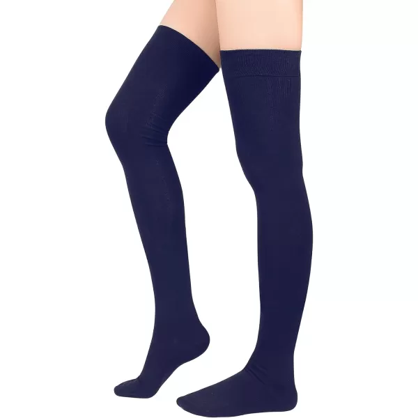 Zando Womens Long Thigh High Socks Cotton Over the Knee High Socks Thin Thigh High Stockings Pack for Daily Wear