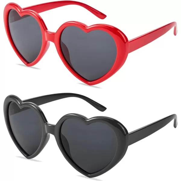 Zando Rhinestone Heart Sunglasses for Women Rimless Transparent Heart Shaped Sunglasses Colorful Heart Glasses Party