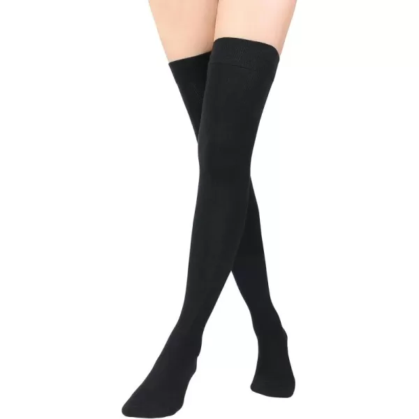 Zando Womens Long Thigh High Socks Cotton Over the Knee High Socks Thin Thigh High Stockings Pack for Daily Wear