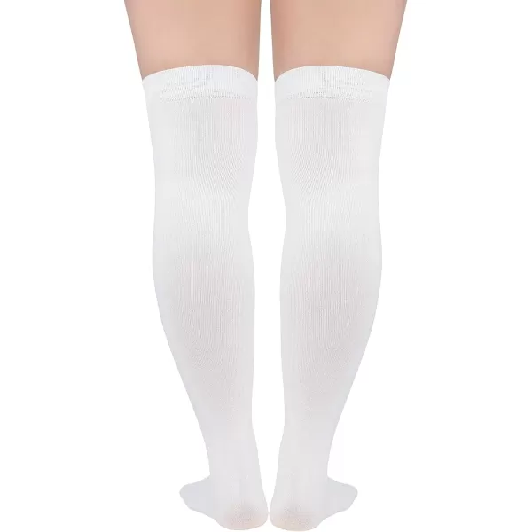 Zando Plus Size Thigh High Socks for Thick Thighs Women Striped Thigh High Stockings Over the Knee Socks Leg Warmers