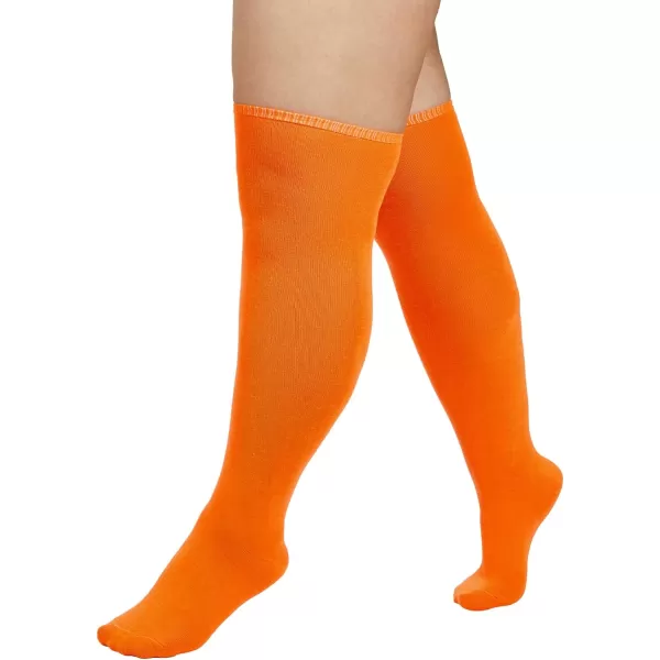 Zando Plus Size Thigh High Socks for Thick Thighs Women Striped Thigh High Stockings Over the Knee Socks Leg Warmers