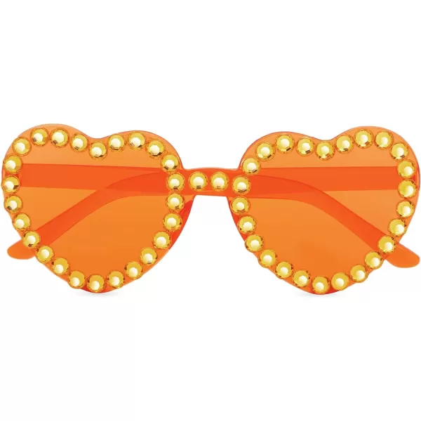 Zando Rhinestone Heart Sunglasses for Women Rhinestone Heart Shaped Sunglasses Bejeweled Sunglasses Heart Glasses