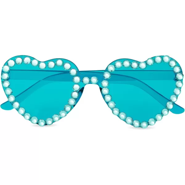 Zando Rhinestone Heart Sunglasses for Women Rhinestone Heart Shaped Sunglasses Bejeweled Sunglasses Heart Glasses