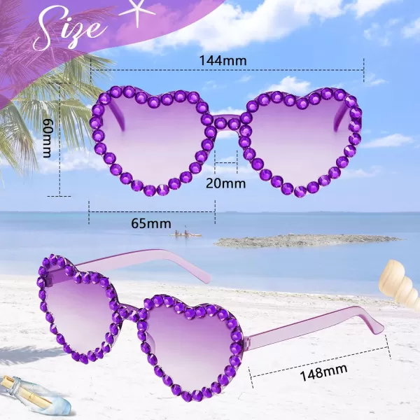 Zando Rhinestone Heart Sunglasses for Women Rhinestone Heart Shaped Sunglasses Bejeweled Sunglasses Heart Glasses