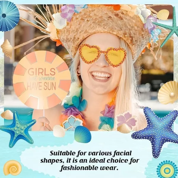 Zando Rhinestone Heart Sunglasses for Women Rhinestone Heart Shaped Sunglasses Bejeweled Sunglasses Heart Glasses