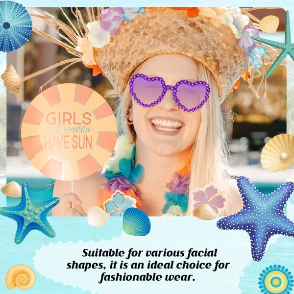 Zando Rhinestone Heart Sunglasses for Women Rhinestone Heart Shaped Sunglasses Bejeweled Sunglasses Heart Glasses
