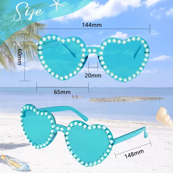 Zando Rhinestone Heart Sunglasses for Women Rhinestone Heart Shaped Sunglasses Bejeweled Sunglasses Heart Glasses