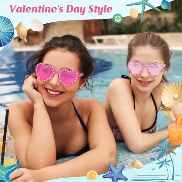 Zando Rhinestone Heart Sunglasses for Women Rhinestone Heart Shaped Sunglasses Bejeweled Sunglasses Heart Glasses