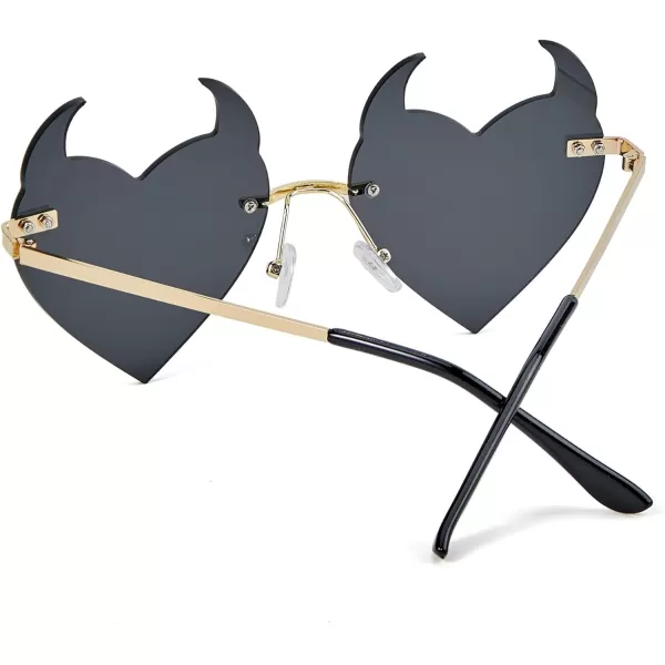 Zando Rhinestone Heart Sunglasses for Women Rhinestone Heart Shaped Sunglasses Bejeweled Sunglasses Heart Glasses