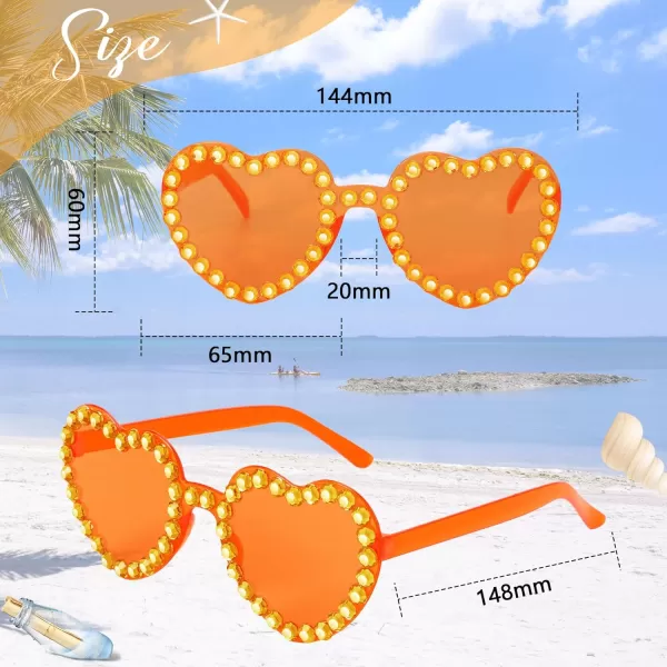 Zando Rhinestone Heart Sunglasses for Women Rhinestone Heart Shaped Sunglasses Bejeweled Sunglasses Heart Glasses