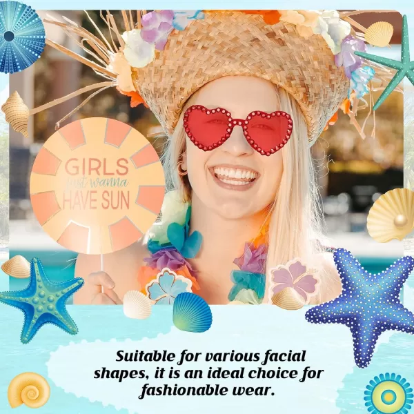 Zando Rhinestone Heart Sunglasses for Women Rhinestone Heart Shaped Sunglasses Bejeweled Sunglasses Heart Glasses
