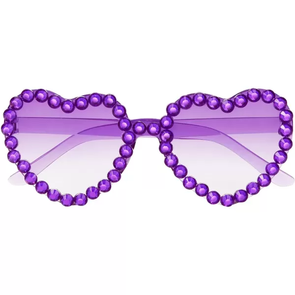 Zando Rhinestone Heart Sunglasses for Women Rhinestone Heart Shaped Sunglasses Bejeweled Sunglasses Heart Glasses