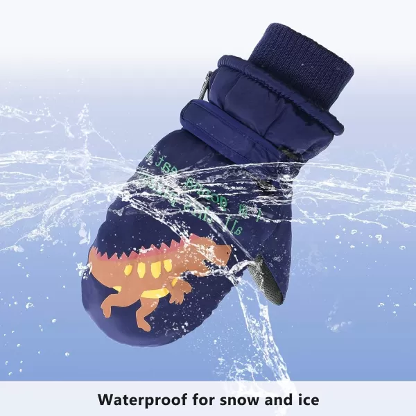 Zando Toddler Mittens Waterproof Fleece Lined Snow Mittens for Boys Girls Kids Winter Gloves Kids Warm Ski Mittens