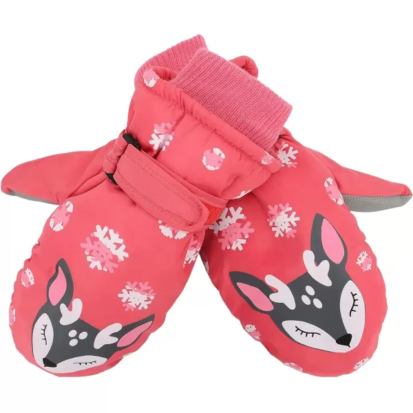Zando Toddler Mittens Waterproof Fleece Lined Snow Mittens for Boys Girls Kids Winter Gloves Kids Warm Ski Mittens