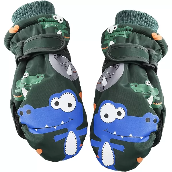 Zando Toddler Mittens Waterproof Fleece Lined Snow Mittens for Boys Girls Kids Winter Gloves Kids Warm Ski Mittens