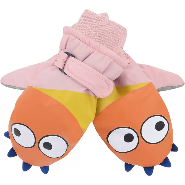 Zando Toddler Mittens Waterproof Fleece Lined Snow Mittens for Boys Girls Kids Winter Gloves Kids Warm Ski Mittens