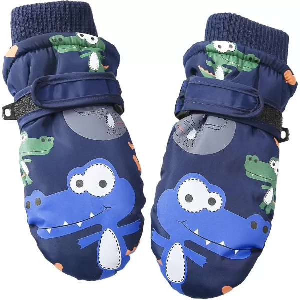 Zando Toddler Mittens Waterproof Fleece Lined Snow Mittens for Boys Girls Kids Winter Gloves Kids Warm Ski Mittens