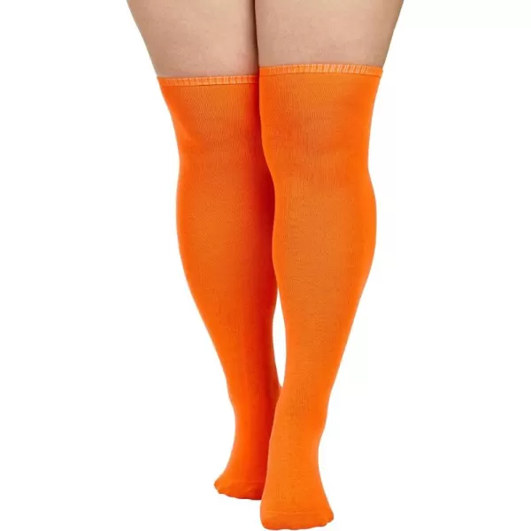 Zando Plus Size Thigh High Socks for Thick Thighs Women Striped Thigh High Stockings Over the Knee Socks Leg Warmers