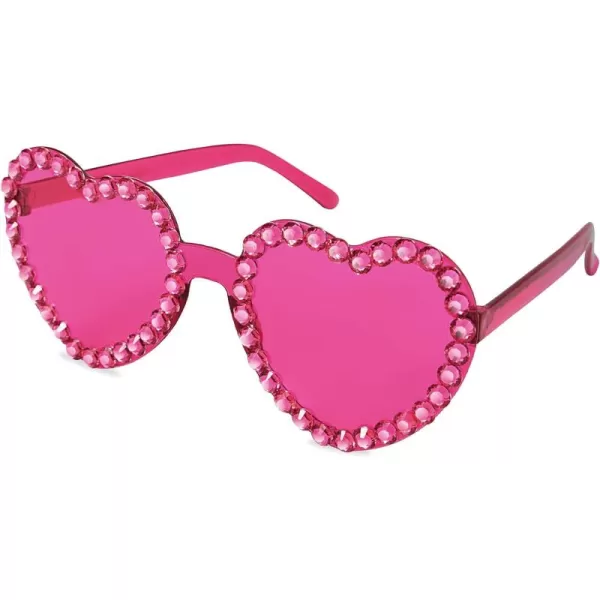 Zando Rhinestone Heart Sunglasses for Women Rhinestone Heart Shaped Sunglasses Bejeweled Sunglasses Heart Glasses