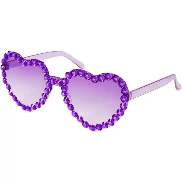 Zando Rhinestone Heart Sunglasses for Women Rhinestone Heart Shaped Sunglasses Bejeweled Sunglasses Heart Glasses