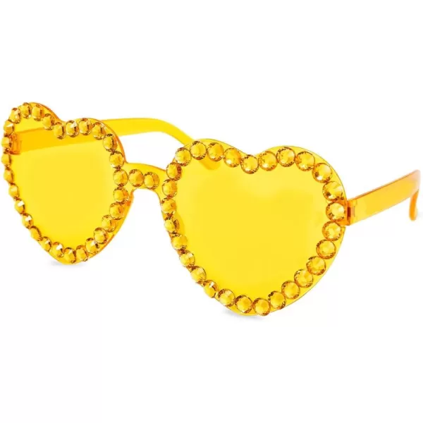 Zando Rhinestone Heart Sunglasses for Women Rhinestone Heart Shaped Sunglasses Bejeweled Sunglasses Heart Glasses
