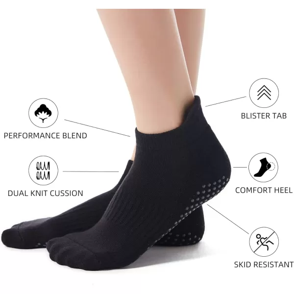 Zando Grip Pilates Socks for Women Non-slip Yoga Athletic Socks for Barre Ballet Barefoot Workout Hospital