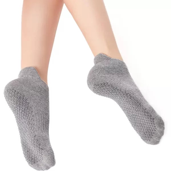 Zando Grip Pilates Socks for Women Non-slip Yoga Athletic Socks for Barre Ballet Barefoot Workout Hospital