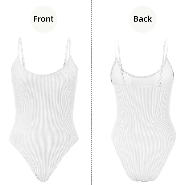 Zando One Piece Bathing Suit for Women 2024 Sexy Swimsuit Tummy Control Swimsuits Womens Ribbed Swimwear Slimming Swim Suit