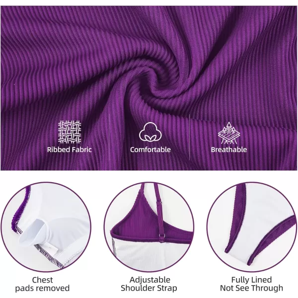 Zando One Piece Bathing Suit for Women 2024 Sexy Swimsuit Tummy Control Swimsuits Womens Ribbed Swimwear Slimming Swim Suit