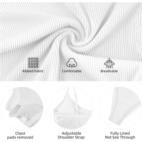 Zando One Piece Bathing Suit for Women 2024 Sexy Swimsuit Tummy Control Swimsuits Womens Ribbed Swimwear Slimming Swim Suit