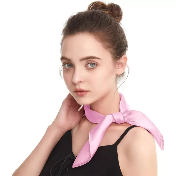 Zando Silk Feeling Scarf Square Chiffon Scarf Solid Color Bandanas Retro Scarfs for Women Neck Scarf Purse Scarf