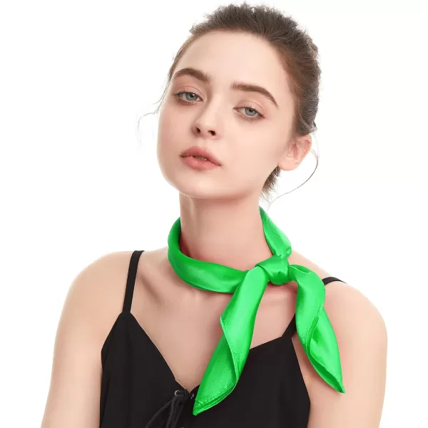 Zando Silk Feeling Scarf Square Chiffon Scarf Solid Color Bandanas Retro Scarfs for Women Neck Scarf Purse Scarf