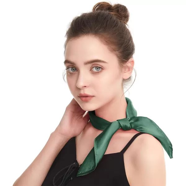 Zando Silk Feeling Scarf Square Chiffon Scarf Solid Color Bandanas Retro Scarfs for Women Neck Scarf Purse Scarf