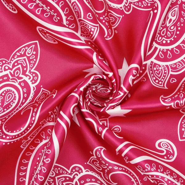 Zando Silk Feeling Scarf Square Chiffon Scarf Solid Color Bandanas Retro Scarfs for Women Neck Scarf Purse Scarf