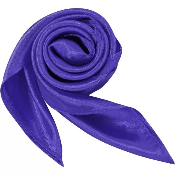 Zando Silk Feeling Scarf Square Chiffon Scarf Solid Color Bandanas Retro Scarfs for Women Neck Scarf Purse Scarf