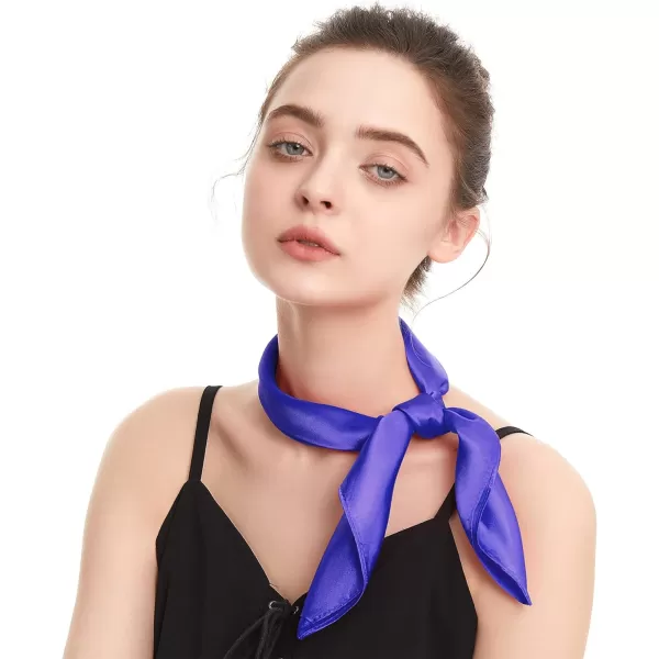 Zando Silk Feeling Scarf Square Chiffon Scarf Solid Color Bandanas Retro Scarfs for Women Neck Scarf Purse Scarf