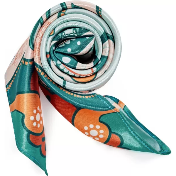 Zando Silk Feeling Scarf Square Chiffon Scarf Solid Color Bandanas Retro Scarfs for Women Neck Scarf Purse Scarf