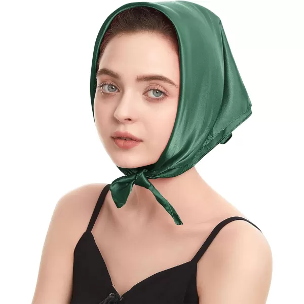 Zando Silk Feeling Scarf Square Chiffon Scarf Solid Color Bandanas Retro Scarfs for Women Neck Scarf Purse Scarf