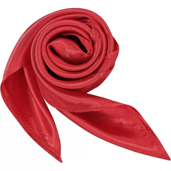 Zando Silk Feeling Scarf Square Chiffon Scarf Solid Color Bandanas Retro Scarfs for Women Neck Scarf Purse Scarf