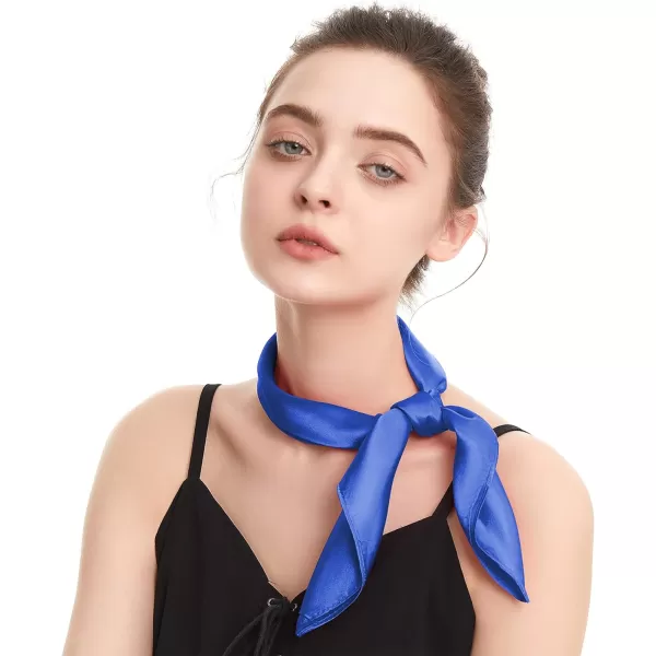 Zando Silk Feeling Scarf Square Chiffon Scarf Solid Color Bandanas Retro Scarfs for Women Neck Scarf Purse Scarf