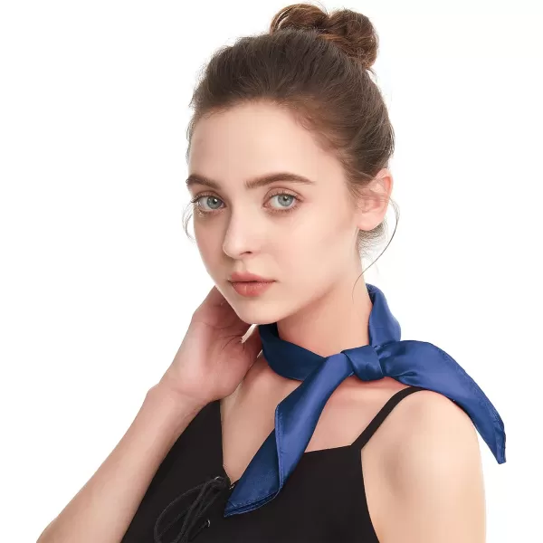 Zando Silk Feeling Scarf Square Chiffon Scarf Solid Color Bandanas Retro Scarfs for Women Neck Scarf Purse Scarf