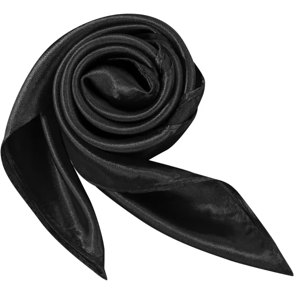 Zando Silk Feeling Scarf Square Chiffon Scarf Solid Color Bandanas Retro Scarfs for Women Neck Scarf Purse Scarf