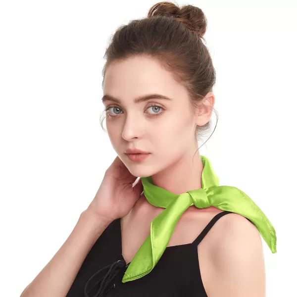 Zando Silk Feeling Scarf Square Chiffon Scarf Solid Color Bandanas Retro Scarfs for Women Neck Scarf Purse Scarf